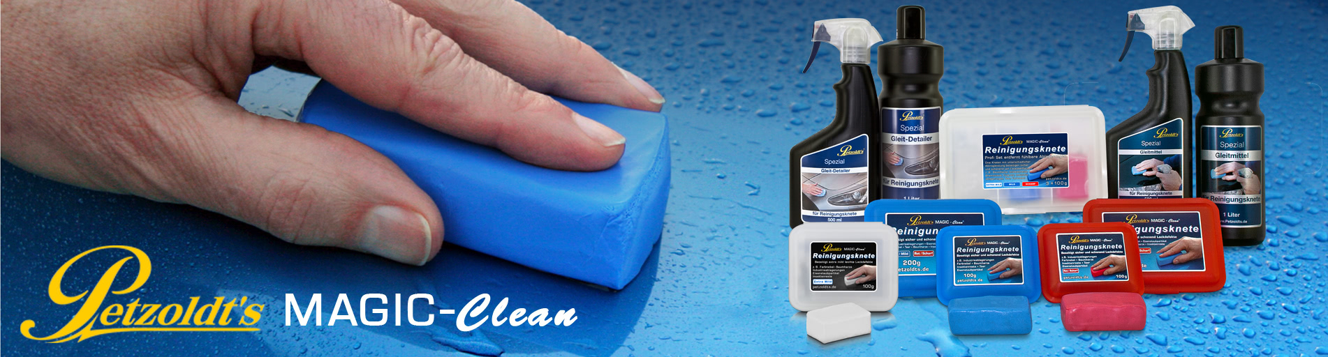 Infoseite über Petzoldt's Reinigungsknete MAGIC-Clean